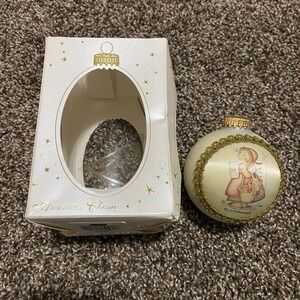 Vintage 1998 M.J. Hummel 2002 Glass Germany Collectibles Christmas Ornament Girl